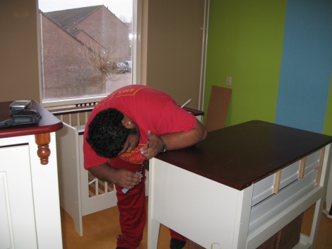 Papa in actie...